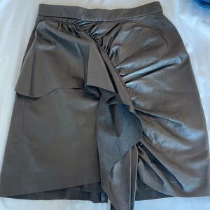 Mini Black Leather Skirt Isabel Marant